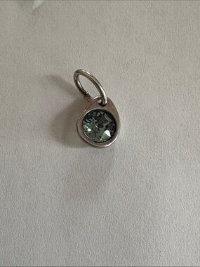 UNO de 50 Silver Pendant with Pale Blue Crystal Charm